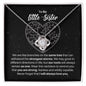 To My Little Sister Necklace - Gift for Little Sister - Branches on the Same Tree - Motivational Graduation, Birthday, Christmas, Wedding 14K White Gold Finish / Standard Box