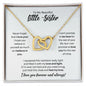 To My Little Sister Necklace - Promise to Love You - Motivational Graduation Gift - Little Sister Birthday Gift - Christmas Gift 18K Yellow Gold Finish / Standard Box