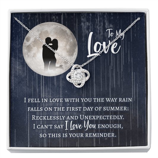 To My Love Gift - Necklace Gift for Wife, Girlfriend, Fiancee - Anniversary Gift for Soul Mate