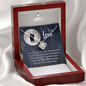 To My Love Gift - Necklace Gift for Wife, Girlfriend, Fiancee - Anniversary Gift for Soul Mate Mahogany Style Luxury Box (w/LED)