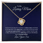 To My Loving Mom Necklace - Your Little Boy - Gift for Mom from Son - Mother's Day Christmas Birthday Present 18K Yellow Gold Finish / Standard Box
