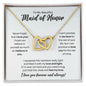To My Maid of Honor Necklace - Promise to Love You - Motivational Graduation Gift - Maid of Honor Birthday Gift - Christmas Gift 18K Yellow Gold Finish / Standard Box