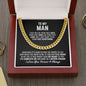 To My Man Cuban Link Chain Necklace - Your Last Everything - Boyfriend Husband Fiance Anniversary Wedding Gift - Christmas Birthday Gift