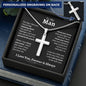 To My Man - Personalized Cross Necklace - My Missing Piece - Gift for Husband, Fiance, Boyfriend