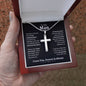 To My Man - Personalized Cross Necklace - My Missing Piece - Gift for Husband, Fiance, Boyfriend
