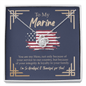 To My Marine Gift - Military Wife Necklace - Military Girlfriend Gift - Veteran Woman Gift for Her