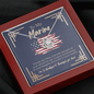 To My Marine Gift - Military Wife Necklace - Military Girlfriend Gift - Veteran Woman Gift for Her