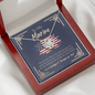 To My Marine Gift - Military Wife Necklace - Military Girlfriend Gift - Veteran Woman Gift for Her