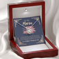 To My Marine Gift - Military Wife Necklace - Military Girlfriend Gift - Veteran Woman Gift for Her Mahogany Style Luxury Box (w/LED)