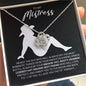 To My Mistress Necklace - Cowboy Hat Wearing Best Friend - Country Cowgirl Mistress Gift for Valentine's Day, Anniversary, Birthday