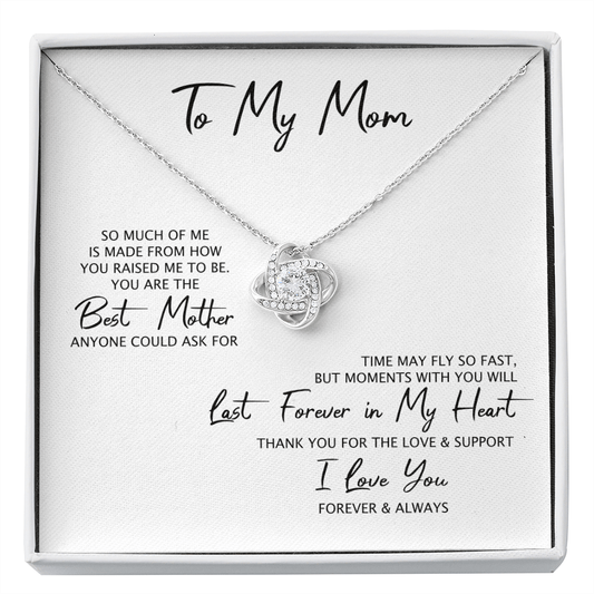 To My Mom Gift - Mother's Day Necklace from Daughter - Gift for Mom's Birthday - Mother Jewelry from Son