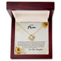 To My Mom Love Daughter Necklace - Always Your Little Girl - Sunflower Birthday Christmas Mother's Day Gift for Mom 18K Yellow Gold Finish / Luxury Box