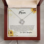 To My Mom Love Daughter Necklace - Always Your Little Girl - Sunflower Birthday Christmas Mother's Day Gift for Mom