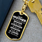 To My Mother Dog Tag Keychain - Always Remember You Are Braver - Motivational Graduation Gift - Mom Birthday Christmas Gift