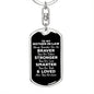 To My Mother-in-law Dog Tag Keychain - Always Remember You Are Braver - Motivational Graduation Gift - Mother-in-law Birthday Christmas Gift