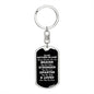 To My Mother-in-law Dog Tag Keychain - Always Remember You Are Braver - Motivational Graduation Gift - Mother-in-law Birthday Christmas Gift Dog Tag with Swivel Keychain (Steel) / No
