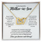 To My Mother-in-Law Necklace - Promise to Love You - Motivational Graduation Gift - Mother-in-Law Birthday Gift - Christmas Gift 18K Yellow Gold Finish / Standard Box
