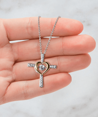 To My Mother-In-Law - Raised by a Queen - Cross Necklace for Mother's Day, Birthday - Jewelry Gift for MIL