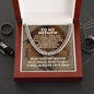 To My Nephew Cuban Link Chain Necklace - Motivational Gift for Nephew Cuban Link Chain (Stainless Steel)