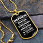 To My Nephew Dog Tag Necklace - Always Remember You Are Braver - Motivational Graduation Gift - Nephew Birthday Gift - Christmas Gift Military Chain (Gold) / No