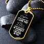 To My Nephew Dog Tag Necklace - Never Forget I Love You - Motivational Graduation Gift - Nephew Birthday Gift - Christmas Gift