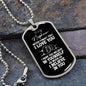 To My Nephew Dog Tag Necklace - Never Forget I Love You - Motivational Graduation Gift - Nephew Birthday Gift - Christmas Gift Military Chain (Silver) / No