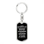 To My Nephew-in-law Dog Tag Keychain - Always Remember You Are Braver - Motivational Graduation Gift - Nephew-in-law Birthday Christmas Gift Dog Tag with Swivel Keychain (Steel) / No