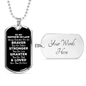To My Nephew-in-law Dog Tag Necklace - Always Remember You Are Braver - Motivational Graduation Gift - Nephew-in-law Birthday Gift Military Chain (Silver) / Yes