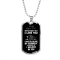 To My Nephew-in-Law Dog Tag Necklace - Never Forget I Love You - Motivational Graduation Gift - Nephew-in-Law Birthday Gift - Christmas Gift