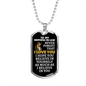 To My Nephew-in-Law Lion Dog Tag Necklace - Never Forget I Love You - Motivational Graduation Gift - Birthday Present - Christmas Gift