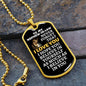 To My Nephew-in-Law Lion Dog Tag Necklace - Never Forget I Love You - Motivational Graduation Gift - Birthday Present - Christmas Gift Military Chain (Gold) / No