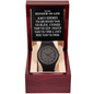 To My Nephew-In-Law Men's Wooden Watch - Always Remember Motivational Graduation Gift - Nephew-In-Law Wedding Gift - Birthday Gift