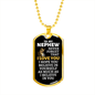 To My Nephew Lion Dog Tag Necklace - Never Forget I Love You - Motivational Graduation Gift - Nephew Birthday Gift - Christmas Gift