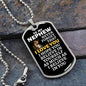 To My Nephew Lion Dog Tag Necklace - Never Forget I Love You - Motivational Graduation Gift - Nephew Birthday Gift - Christmas Gift Military Chain (Silver) / No