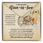 To My Niece-in-Law Necklace - Promise to Love You Lion - Motivational Graduation Gift - Niece-in-Law Birthday Gift - Christmas Gift 18k Yellow Gold Finish / Standard Box