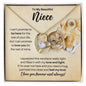To My Niece Necklace - Promise to Love You Lion - Motivational Graduation Gift - Niece Birthday Gift - Christmas Gift 18k Yellow Gold Finish / Standard Box