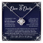 To My One & Only Necklace - My Missing Piece - Valentine's Day Anniversary Gift - Girlfriend Wife Soulmate Fiancee Birthday Christmas Gift 14K White Gold Finish / Standard Box