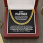To My Partner Cuban Link Chain Necklace - Your Last Everything - Boyfriend Husband Fiance Anniversary Wedding Gift - Christmas Birthday Gift