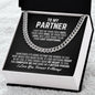 To My Partner Cuban Link Chain Necklace - Your Last Everything - Boyfriend Husband Fiance Anniversary Wedding Gift - Christmas Birthday Gift