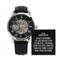 To My Partner Openwork Skeleton Watch - Always Remember Motivational Graduation Gift - Partner Wedding Gift - Birthday Gift