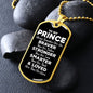 To My Prince Dog Tag Necklace - Always Remember You Are Braver - Motivational Graduation Gift - Prince Birthday Gift - Christmas Gift