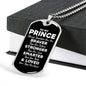To My Prince Dog Tag Necklace - Always Remember You Are Braver - Motivational Graduation Gift - Prince Birthday Gift - Christmas Gift