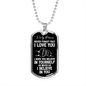 To My Prince Dog Tag Necklace - Never Forget I Love You - Motivational Graduation Gift - Son Birthday Gift - Christmas Gift