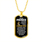 To My Prince Lion Dog Tag Necklace - Never Forget I Love You - Motivational Graduation Gift - Prince Birthday Gift - Christmas Gift
