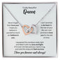 To My Queen Necklace - Promise to Love You - Motivational Graduation Gift - Queen Birthday Gift - Christmas Gift Polished Stainless Steel & Rose Gold Finish / Standard Box