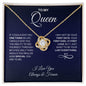 To My Queen Necklace - Your Last Everything - Gift for Queen - Valentine's Day, Anniversary Gift, Birthday Gift 18K Yellow Gold Finish / Standard Box