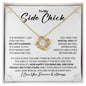To My Side Chick Necklace - My Missing Piece - Valentine's Day Anniversary Gift - Mistress Romantic Birthday Christmas Gift 18K Yellow Gold Finish / Standard Box