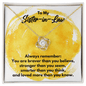 To My Sister-in-Law Love Knot Necklace - Always Remember Motivational Graduation Gift - Sister-in-Law Wedding Gift - Birthday Gift 18K Yellow Gold Finish / Standard Box