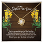 To My Sister-In-Law Necklace - Gift for Sister in Law - Sister in Law Wedding Gift - SIL Birthday Gift - Sister-In-Law Christmas Gift 18K Yellow Gold Finish / Standard Box
