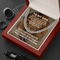 To My Son Cuban Link Chain Necklace - Motivational Gift for Son